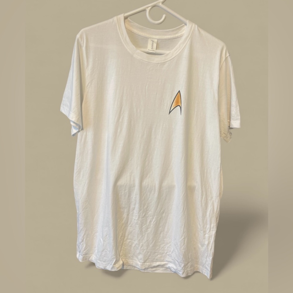 🤍🤍Classic White Tee with Iconic Gold Logo